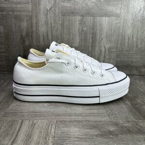 Converse White Platform Sneakers